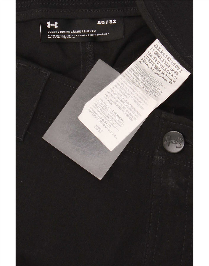 Under Armour Pantalon Cargo Droit W40 L32 Homme Noir Polyester