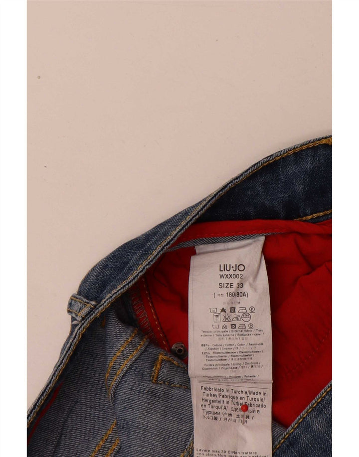 Liu Jo Jean Slim effet vieilli W33 L29 en coton bleu pour femme