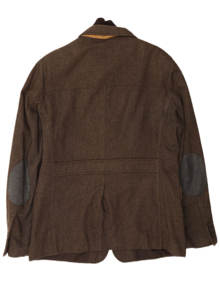 ALVIERO MARTINI Veste Blazer 3 Boutons Homme IT 52 XL Laine Marron