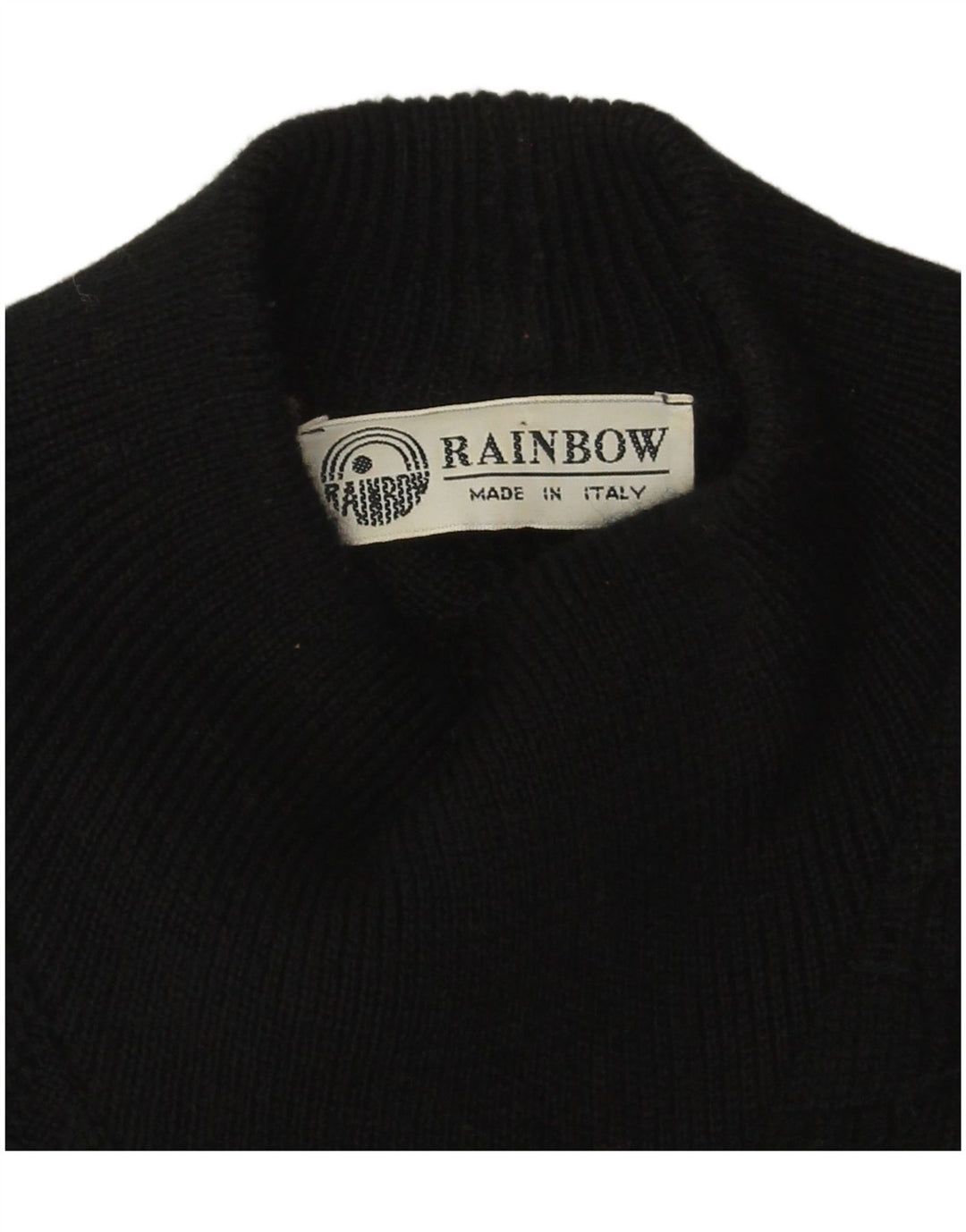 Rainbow Pull à col roulé pour homme Large Noir Colourblock
