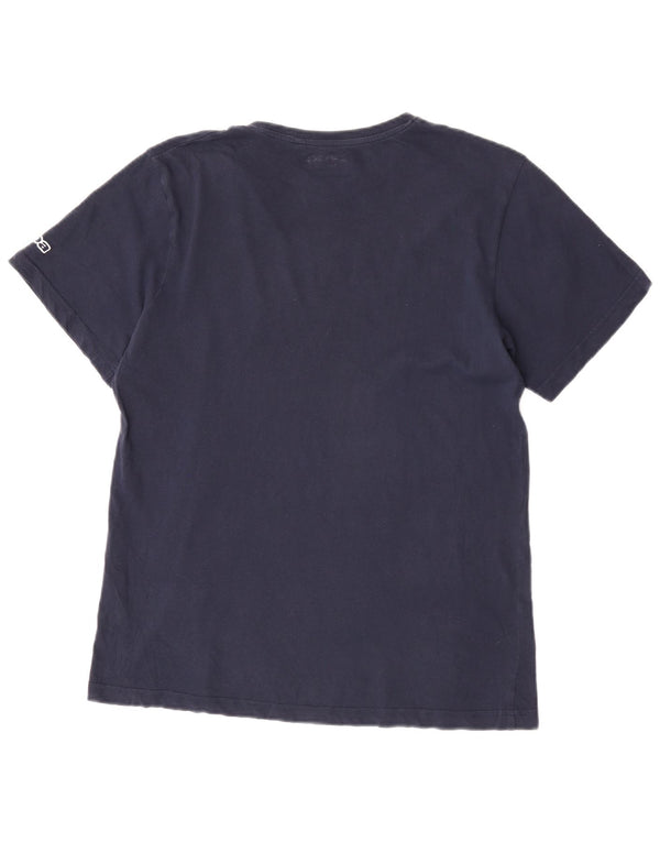 Kappa T-shirt graphique pour homme Large Bleu marine