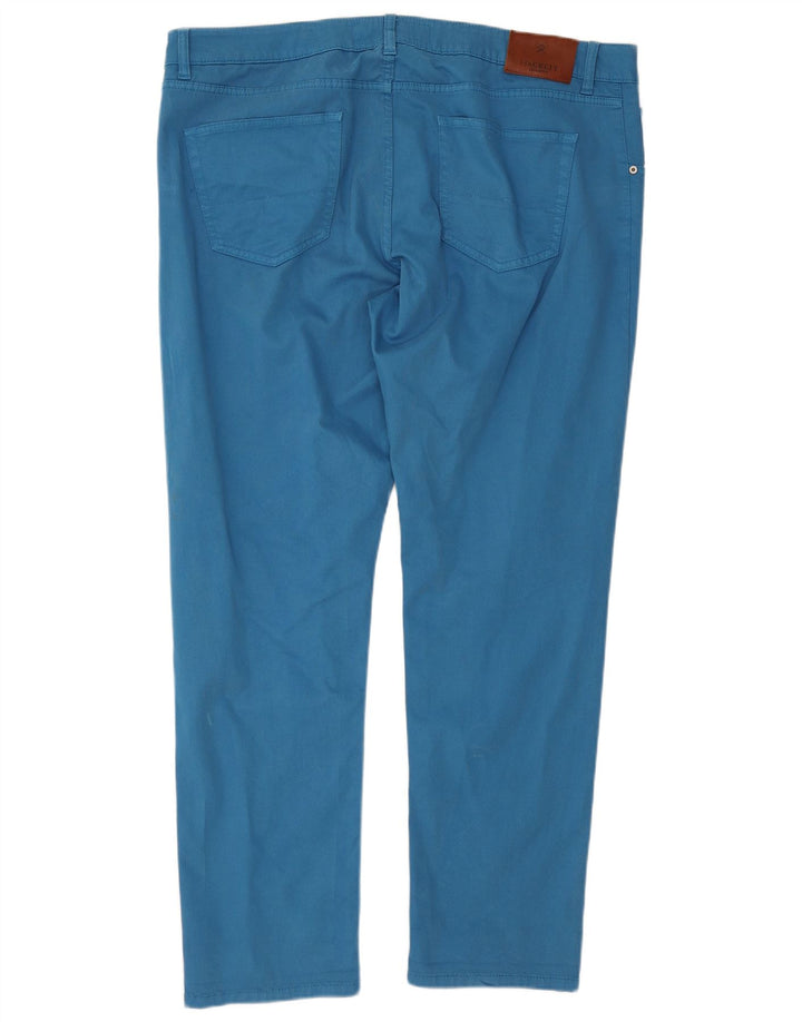 Hackett Pantalon décontracté droit pour homme W44 L31 Bleu Coton