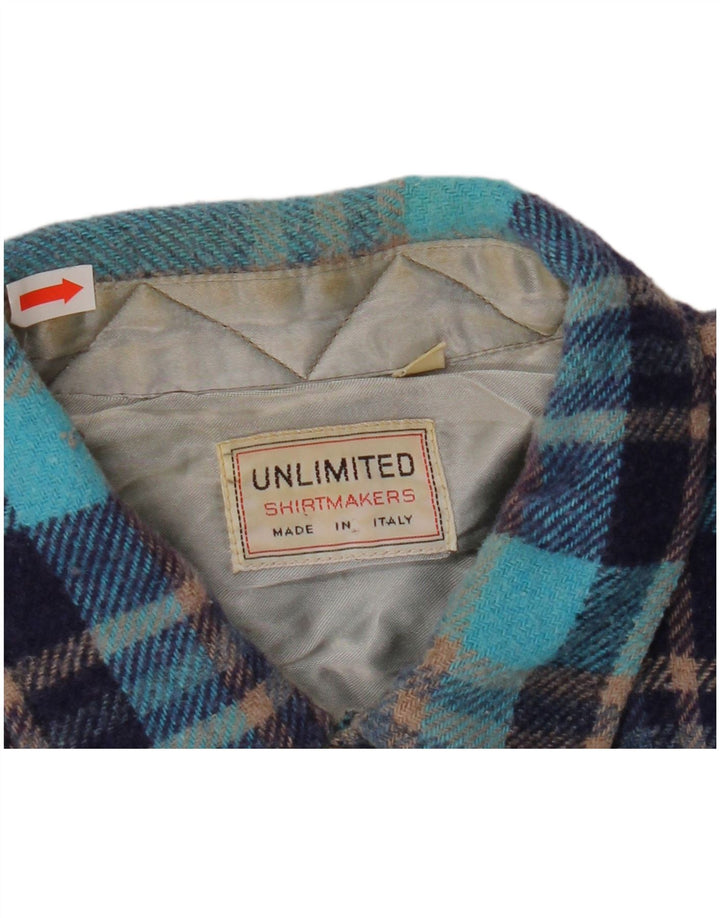 Chemise en flanelle de bûcheron à carreaux pour hommes illimités XL bleu à carreaux en polyester