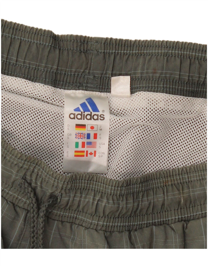 Adidas Short de bain pour homme Petit carreaux kaki