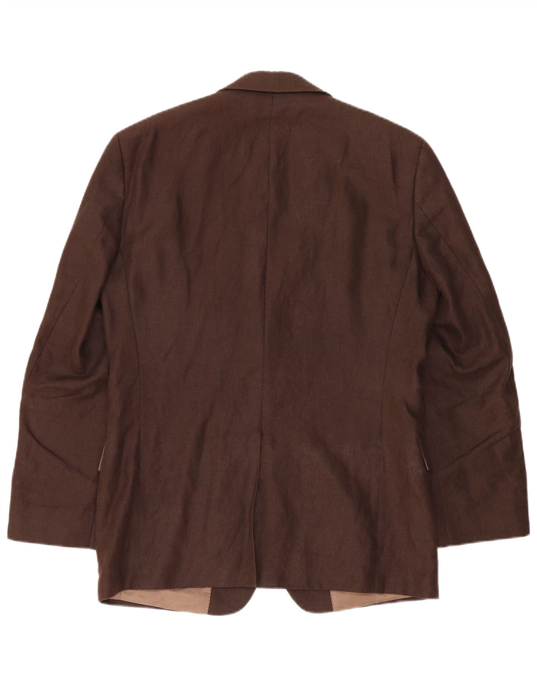 SOLBIATI Veste Blazer 2 Boutons Homme IT 48 Lin Marron Moyen