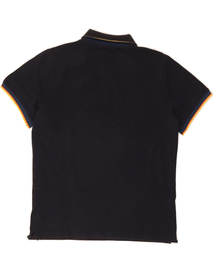 K-WAY Mens Polo Shirt Large Navy Blue Vintage K-Way and Second-Hand K-Way from Messina Hembry 