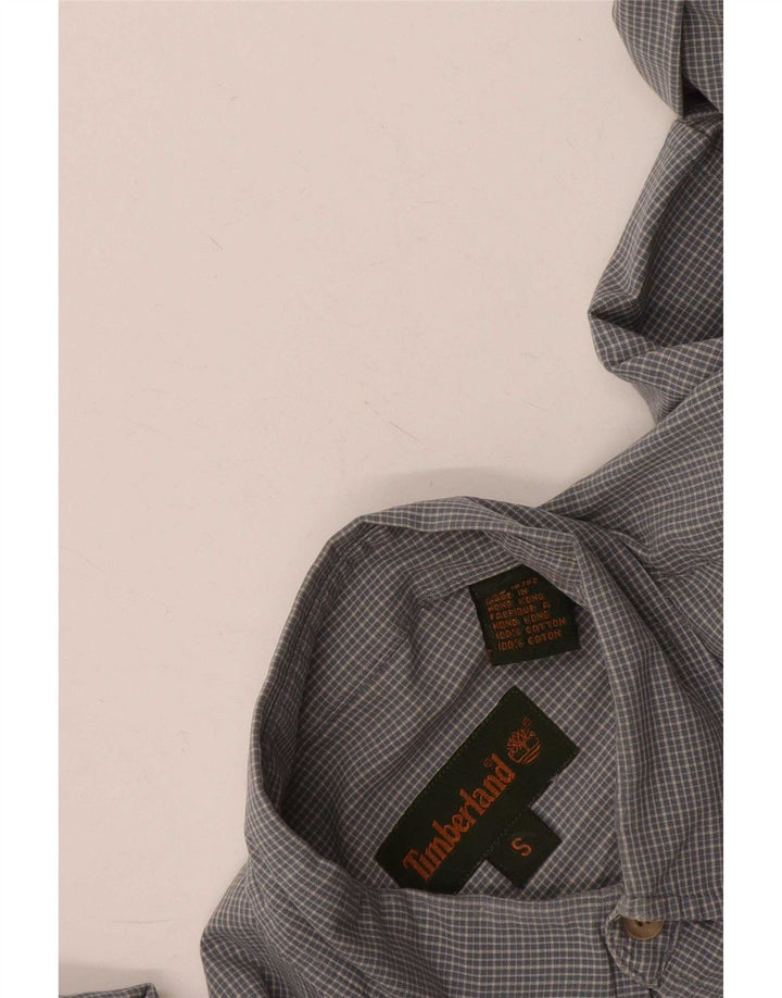 Timberland Chemise Homme Petit Carreau Gris Coton