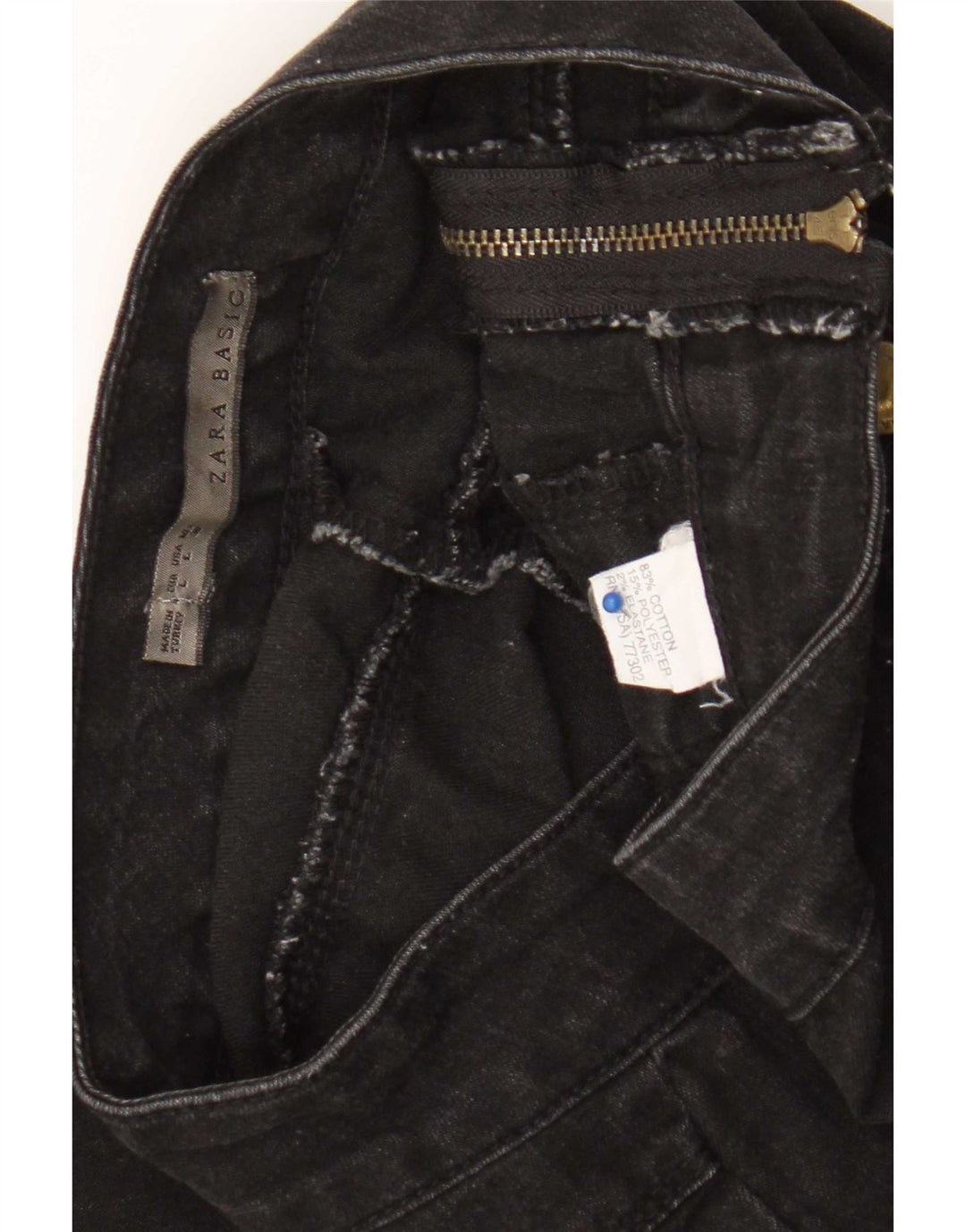 Zara Femme Jegging Jeans Large W30 L29 Coton Noir