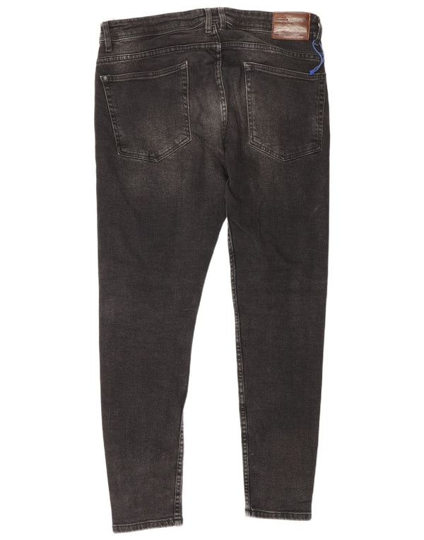 Zara Jean skinny homme EU 46 XL W36 L30 coton noir
