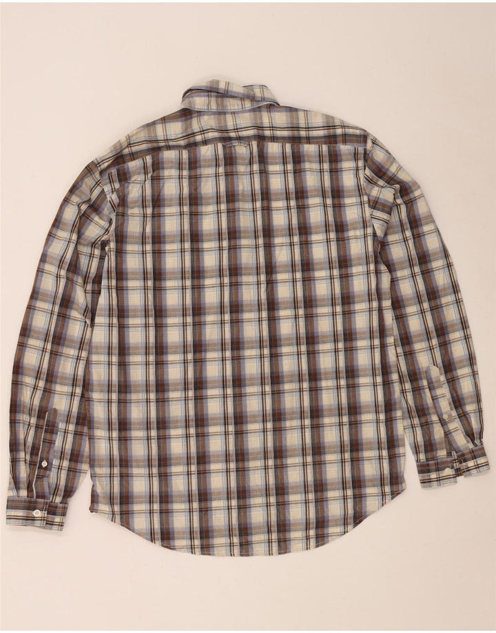 Dockers Chemise Homme Taille 42/44 Grand Coton à Carreaux Marron