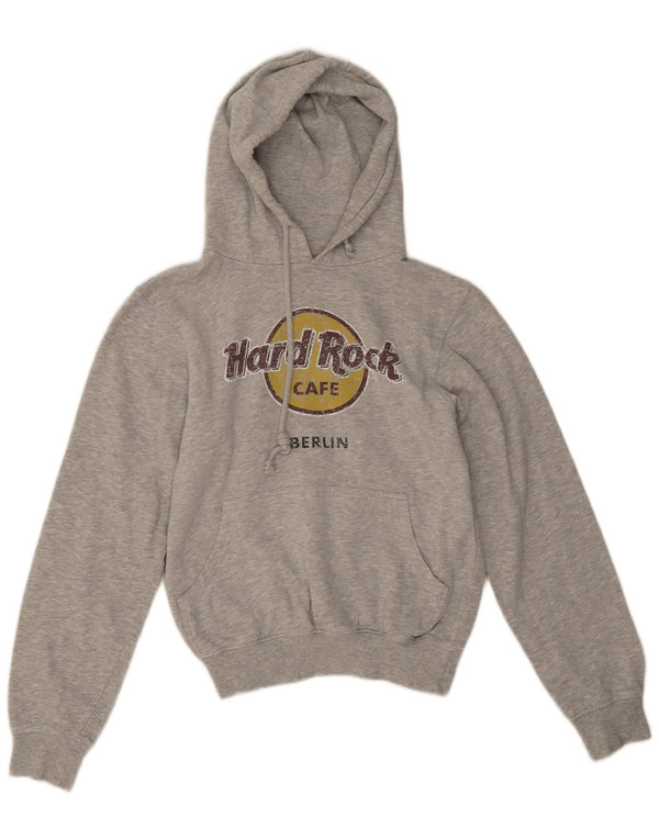 Hard Rock Cafe Berlin Graphic Sweat à capuche pour femme UK 10 Petit Gris Coton
