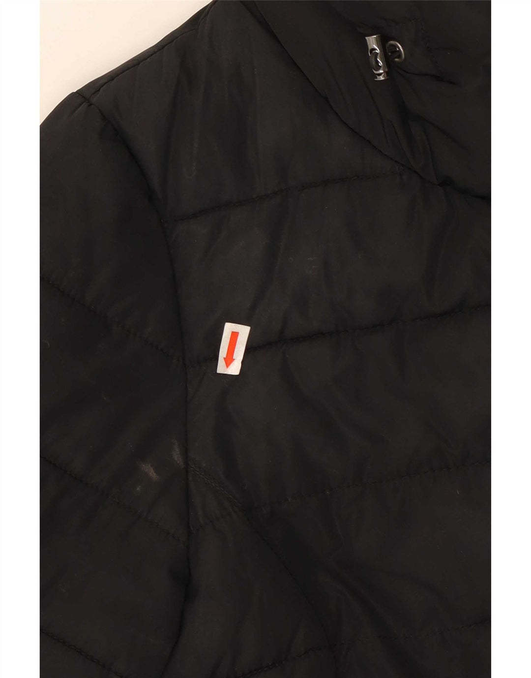 French Connection Veste matelassée à capuche pour femme UK 10 Small Noir Polyester