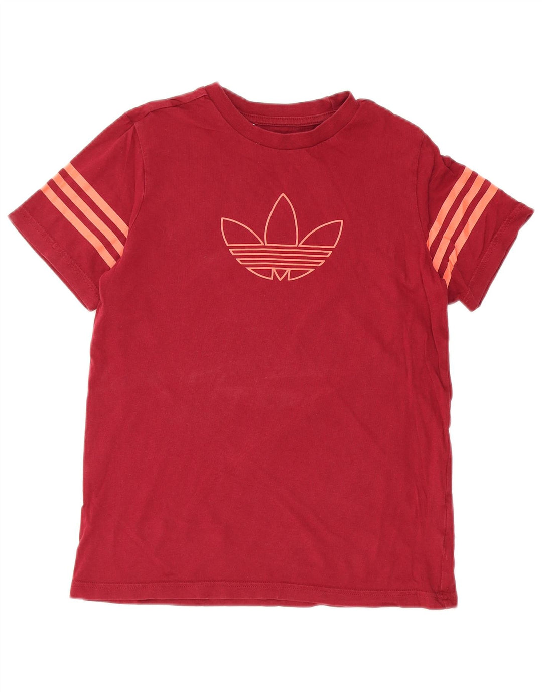 ADIDAS T-shirt graphique pour garçon 11-12 ans en coton bordeaux