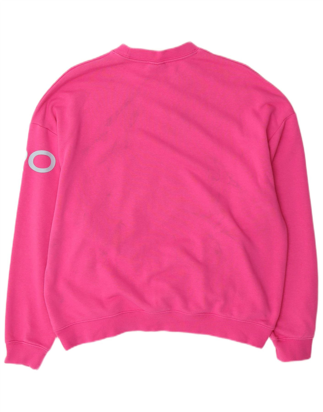 Nike Sweat-shirt surdimensionné graphique pour femme UK 14 en coton rose moyen