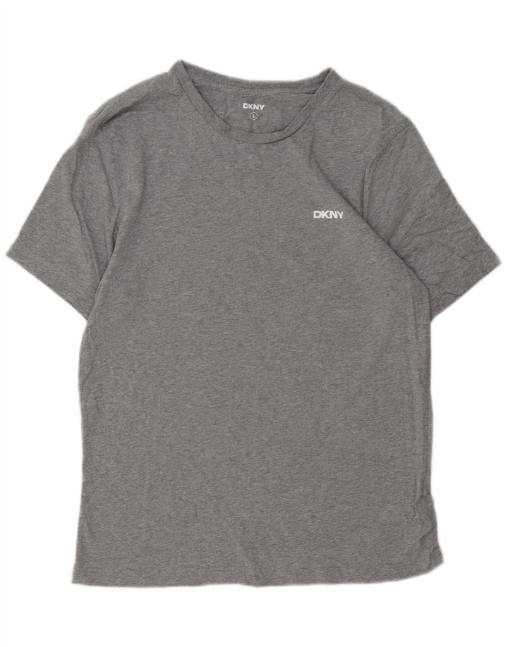 DKNY T-Shirt Homme Haut Large Gris Coton