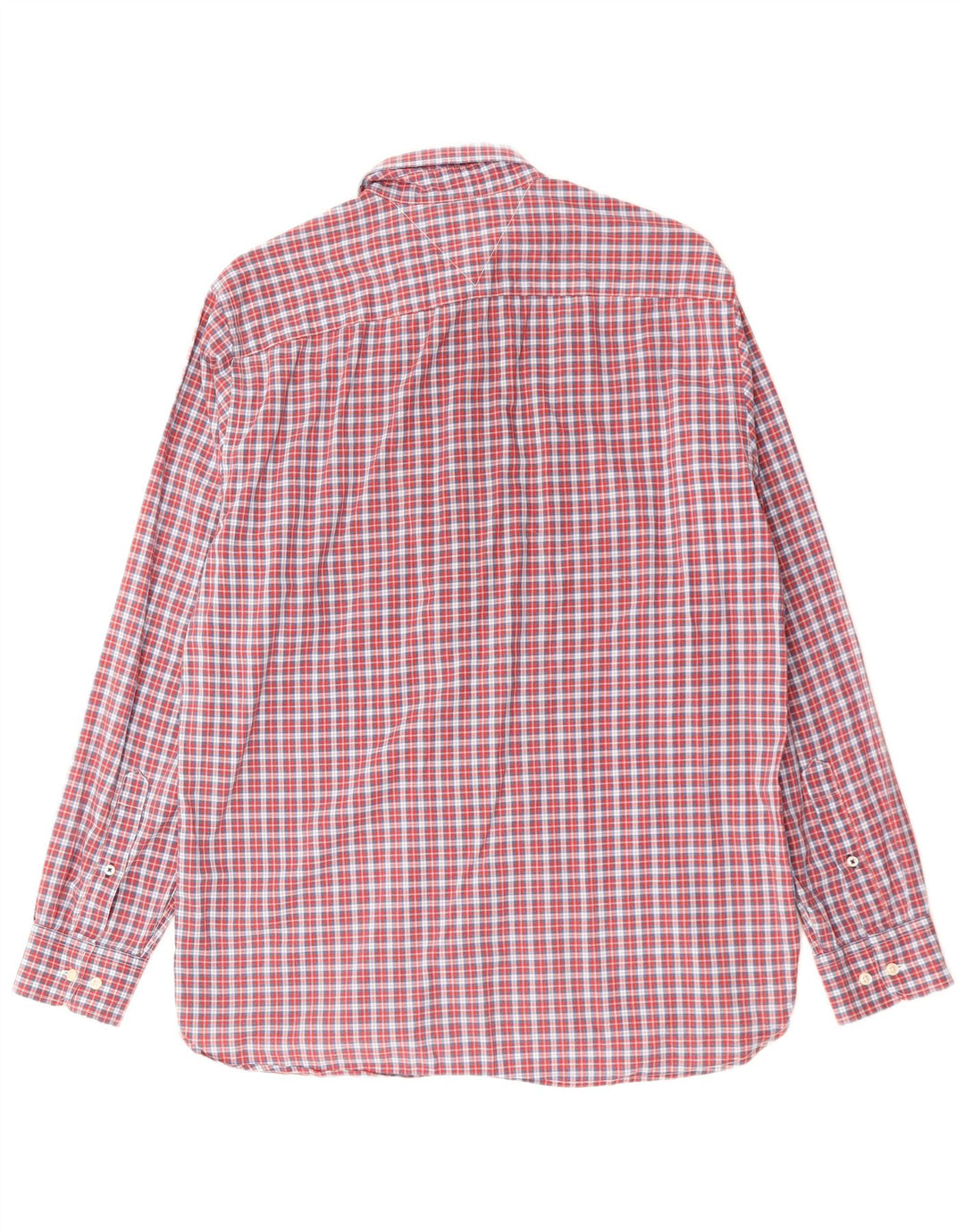 Tommy Hilfiger Chemise coupe classique pour homme en coton à carreaux rouges