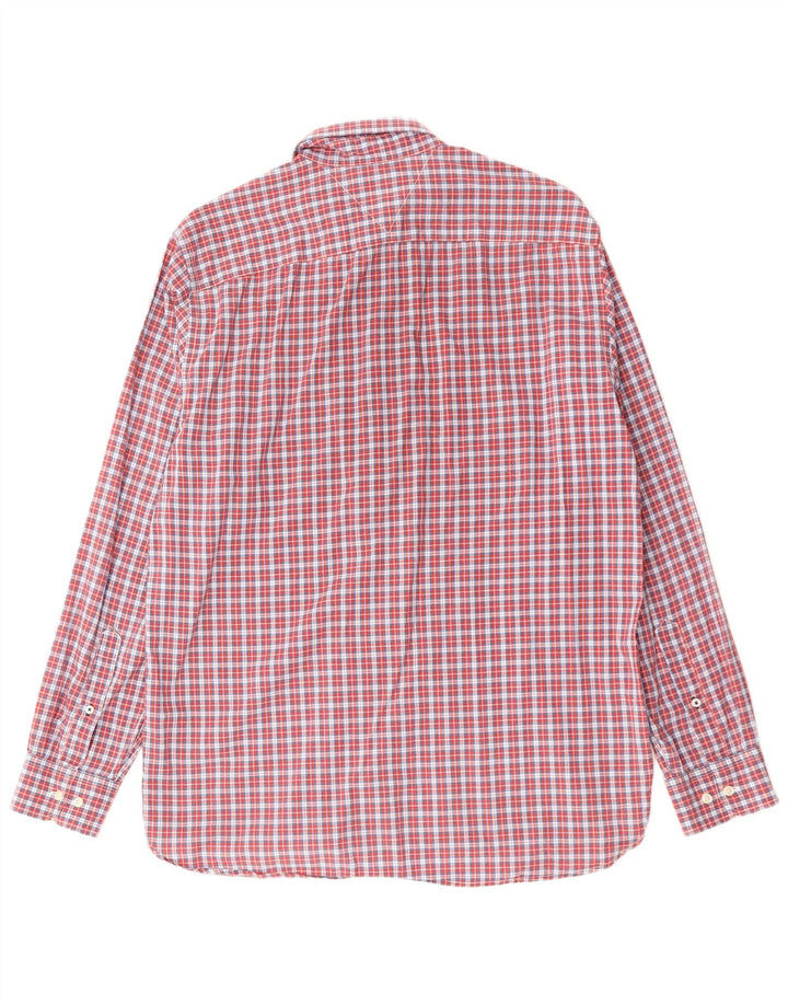 Tommy Hilfiger Chemise coupe classique pour homme en coton à carreaux rouges