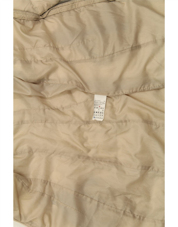BENETTON Womens Hooded Padded Coat IT 42 Medium Beige Nylon Vintage Benetton and Second-Hand Benetton from Messina Hembry 