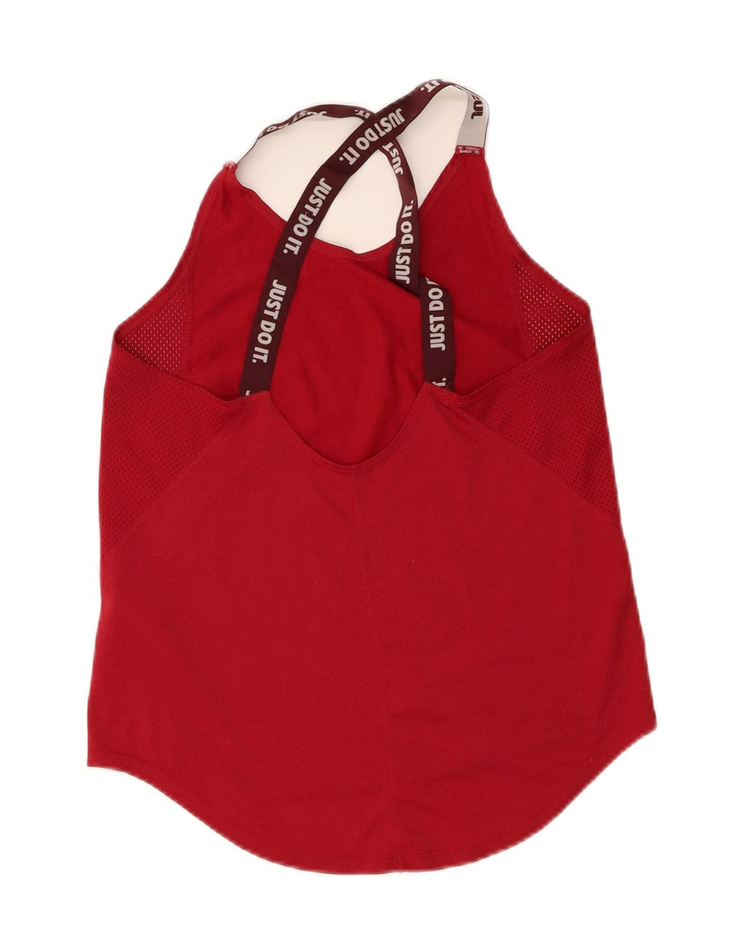 Nike Femme Dri Fit Débardeur UK 12 Rouge Moyen Polyester