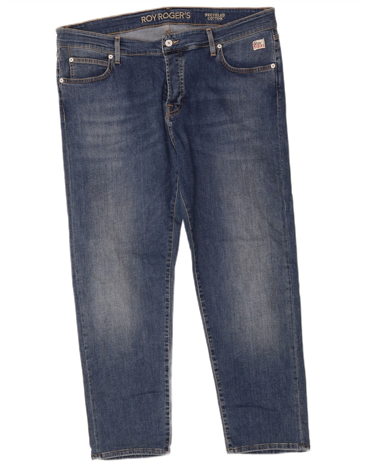 Roy Rogers Jean court fuselé pour homme W40 L26 en coton bleu