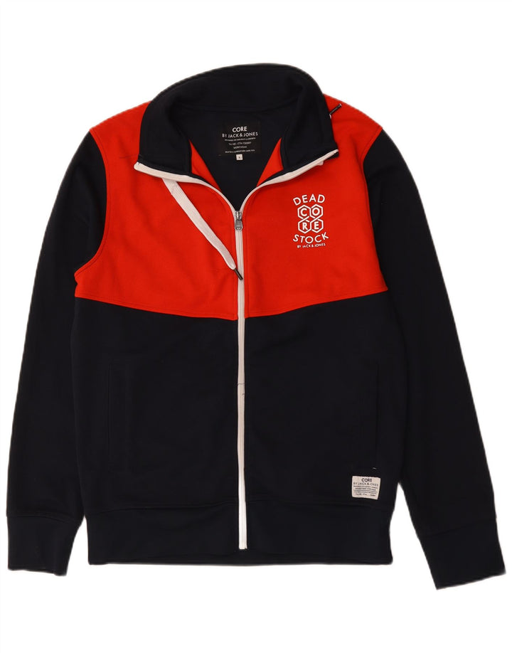 Jack & Jones Veste de Survêtement pour Homme Large Bleu Marine Colourblock
