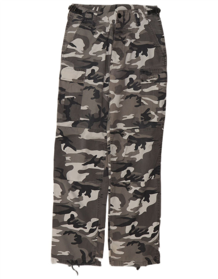 Pantalon Cargo Droit Homme Vintage W30 L30 Gris Camouflage