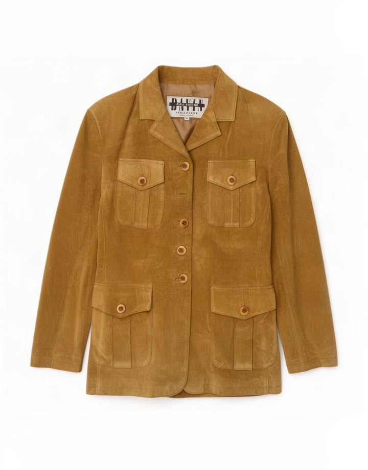 Davin Veste en Daim Femme IT 46 Grand Cuir Beige
