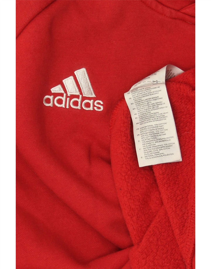 ADIDAS Pull à capuche pour homme Petit Rouge Coton