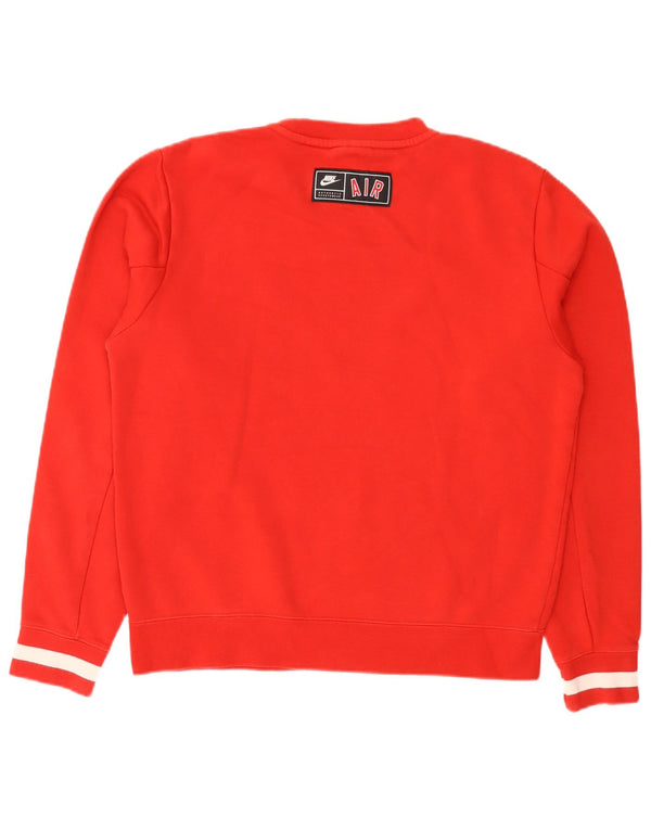 Nike Mens Graphic Loose Fit Sweatshirt Jumper XS Rouge Colorblock Coton