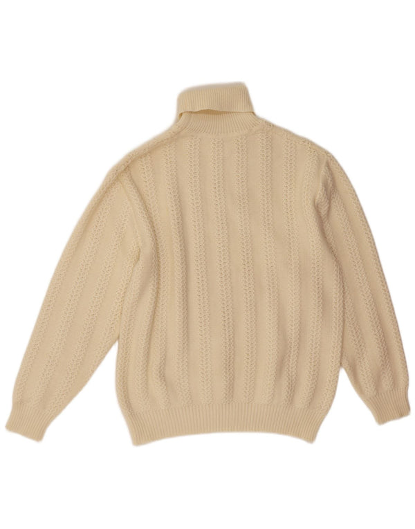 vintage Mens Roll Neck Jumper Pull Grand Blanc