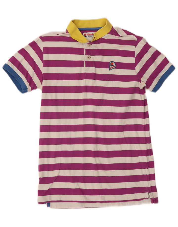 Invicta Polo Homme Petit Rayé Violet