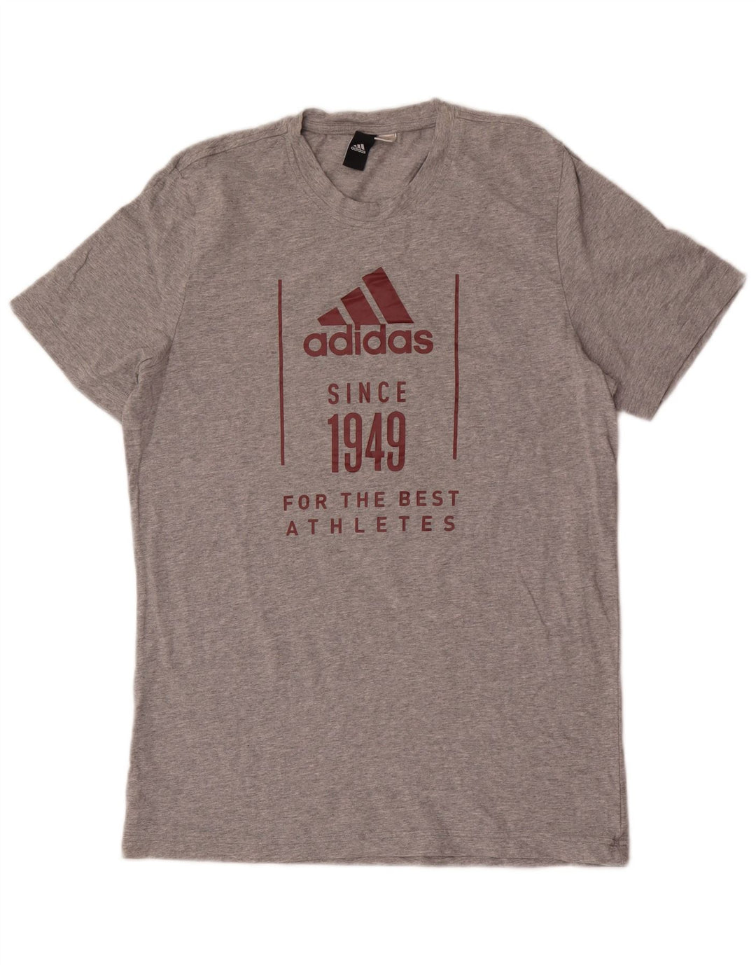 ADIDAS T-Shirt Graphique Homme Gris Moyen Moucheté