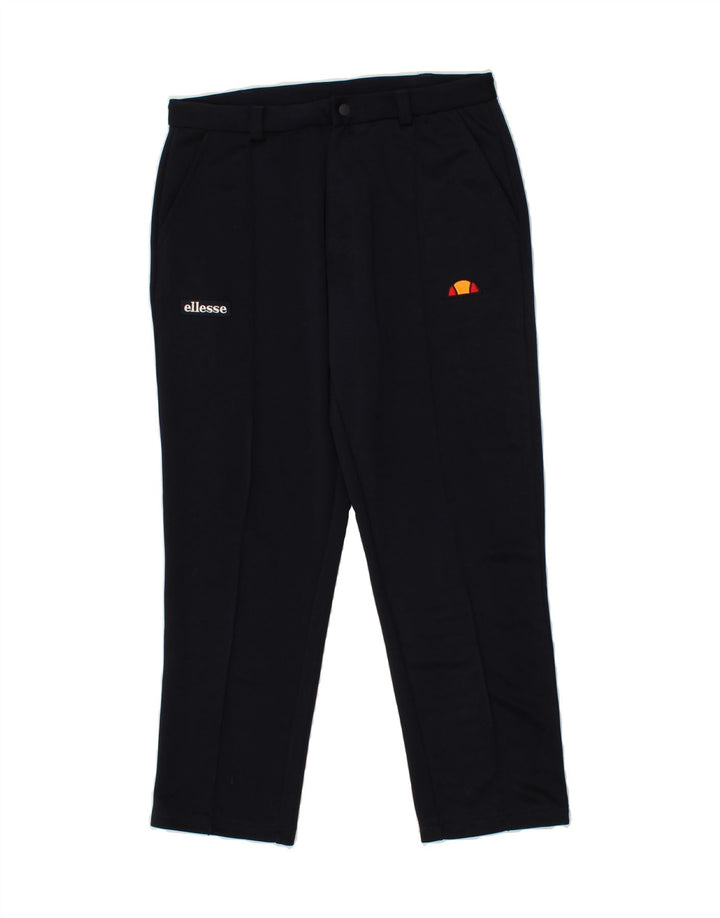 ELLESSE Womens Straight Chino Trousers Large W32 L27  Navy Blue Polyester Vintage Ellesse and Second-Hand Ellesse from Messina Hembry 