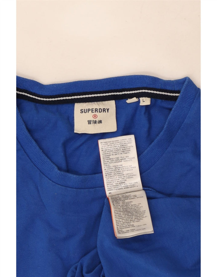 Superdry T-Shirt Graphique Homme Grand Bleu Coton