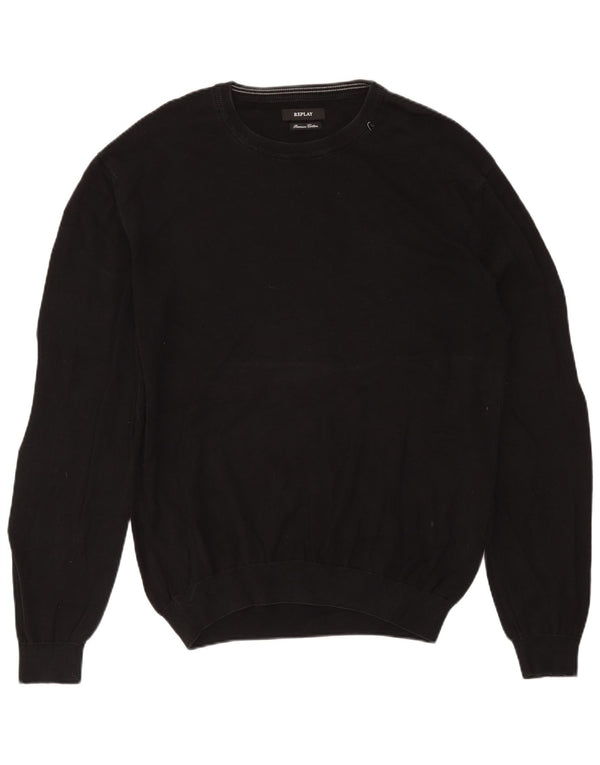 Replay Pull ras du cou pour homme 2XL Noir Coton
