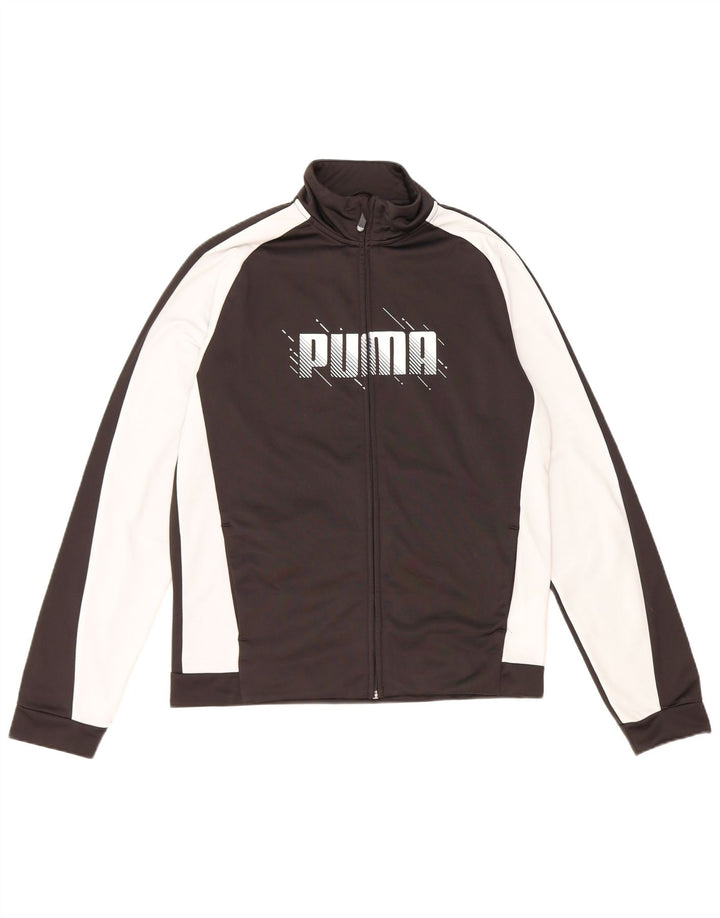 Puma Veste de Survêtement Graphique Garçon 15-16 ans Noir Colorblock