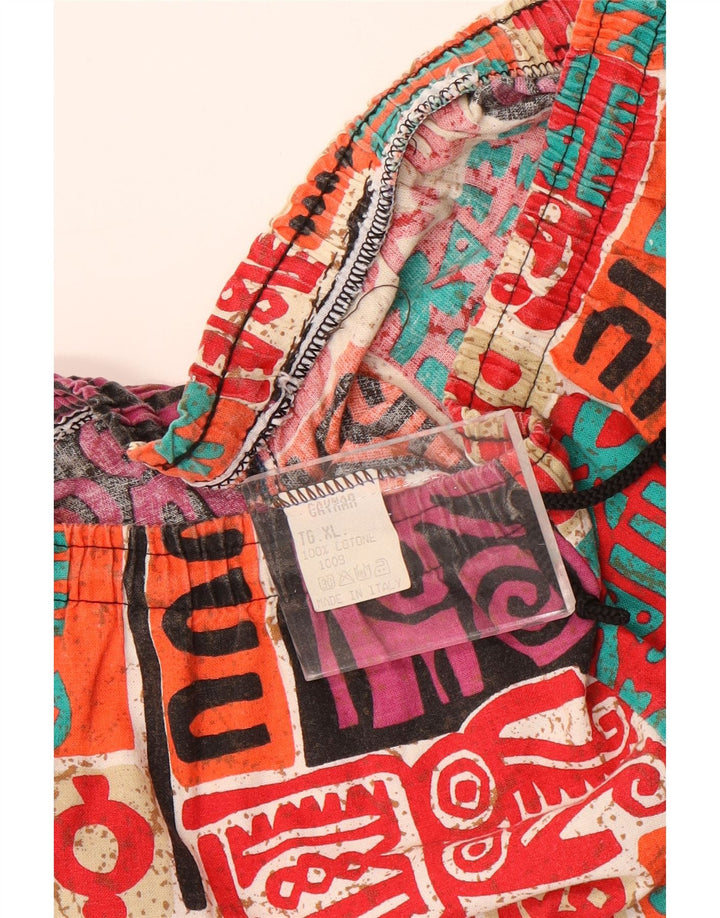 vintage Mens Shorts XL W38 Multicolore Patchwork Coton