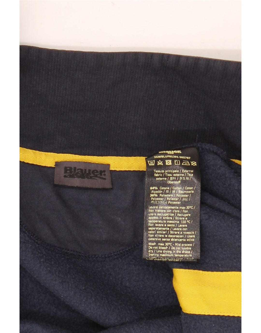 Blauer Veste de survêtement pour homme en coton bleu marine Taille L