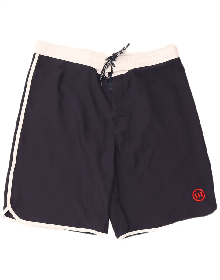 Short de bain graphique Animal pour hommes, grand bleu marine, en polyester