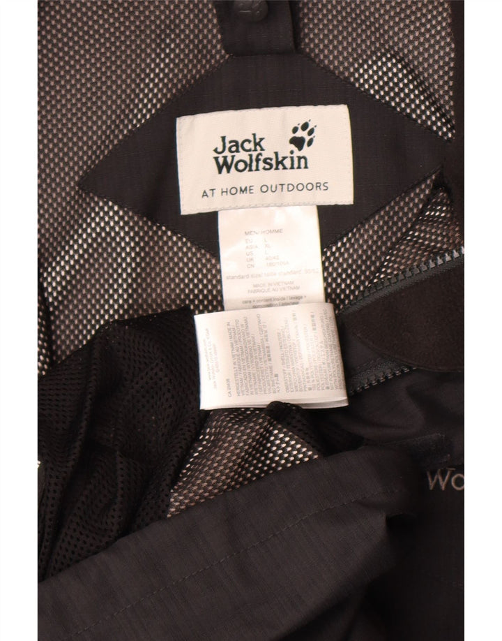 Jack Wolfskin Veste de pluie pour homme UK 40 Large Noir Polyester