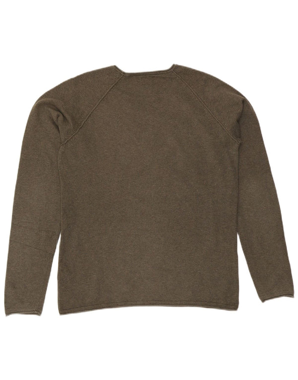 Jack & Jones Pull Col Bateau Homme Petit Kaki Coton