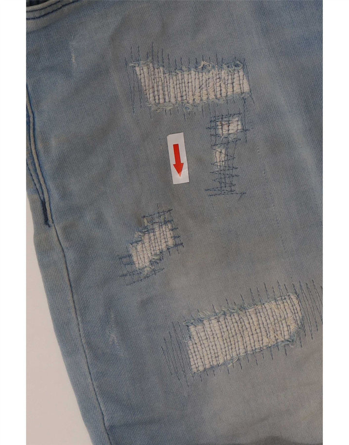 Jack & Jones Short en jean vieilli pour homme Petit W29 Bleu Coton