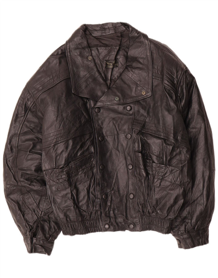 LAVORAZIONE ARTIGIANA Veste en Cuir Homme IT 52 XL Cuir Noir