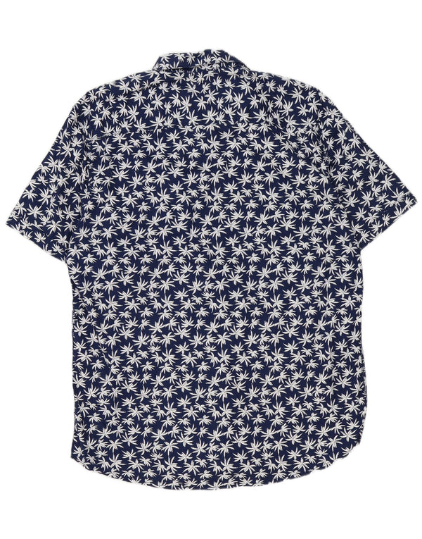 Tom Tailor Chemise à manches courtes pour homme Coupe classique XL Bleu marine Floral hawaïen