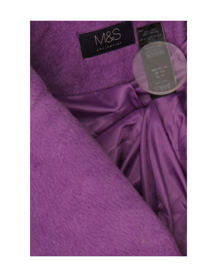 Marks & Spencer Manteau pour femme UK 14 Large Violet Polyester