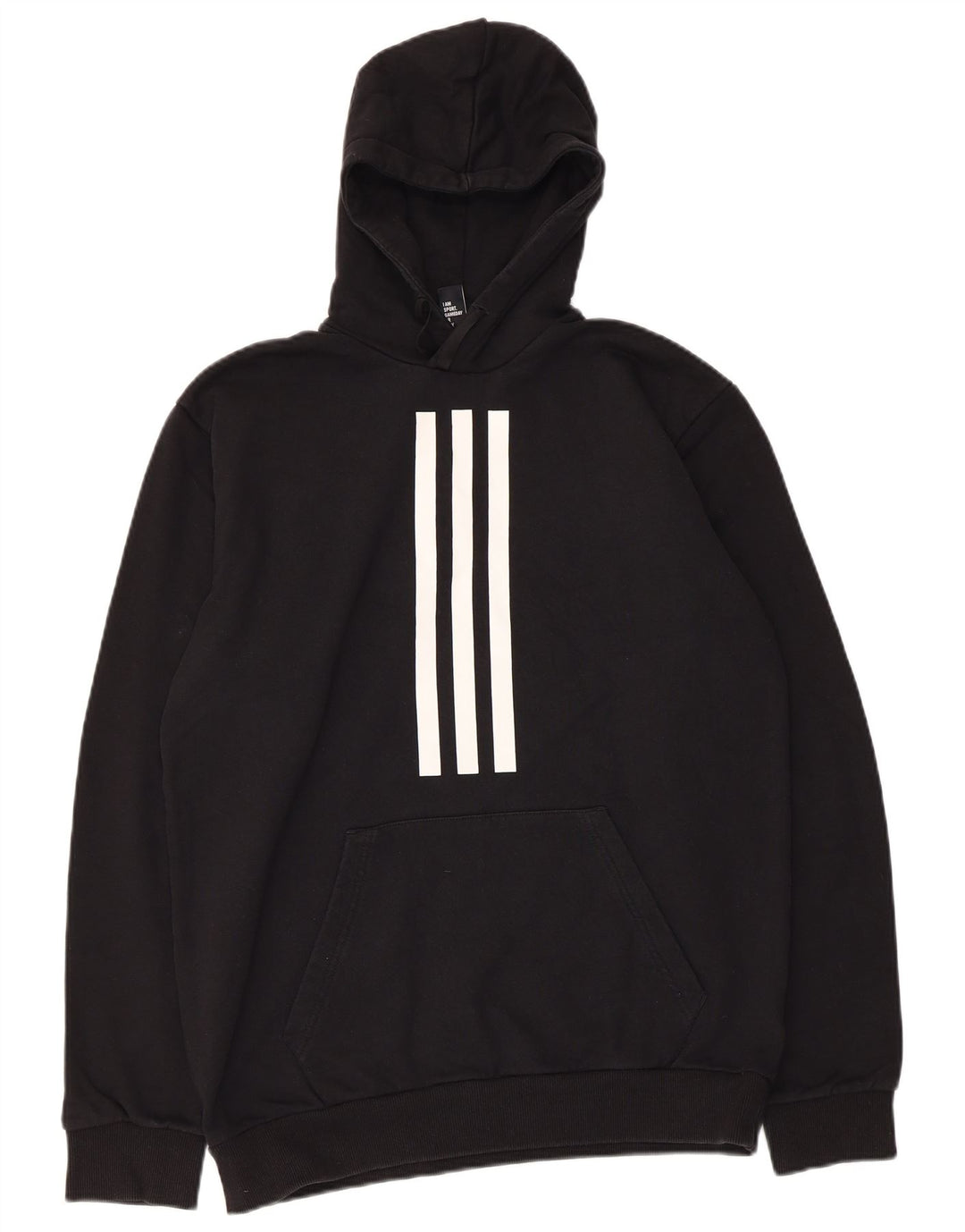 ADIDAS Pull à capuche pour homme en coton noir moyen