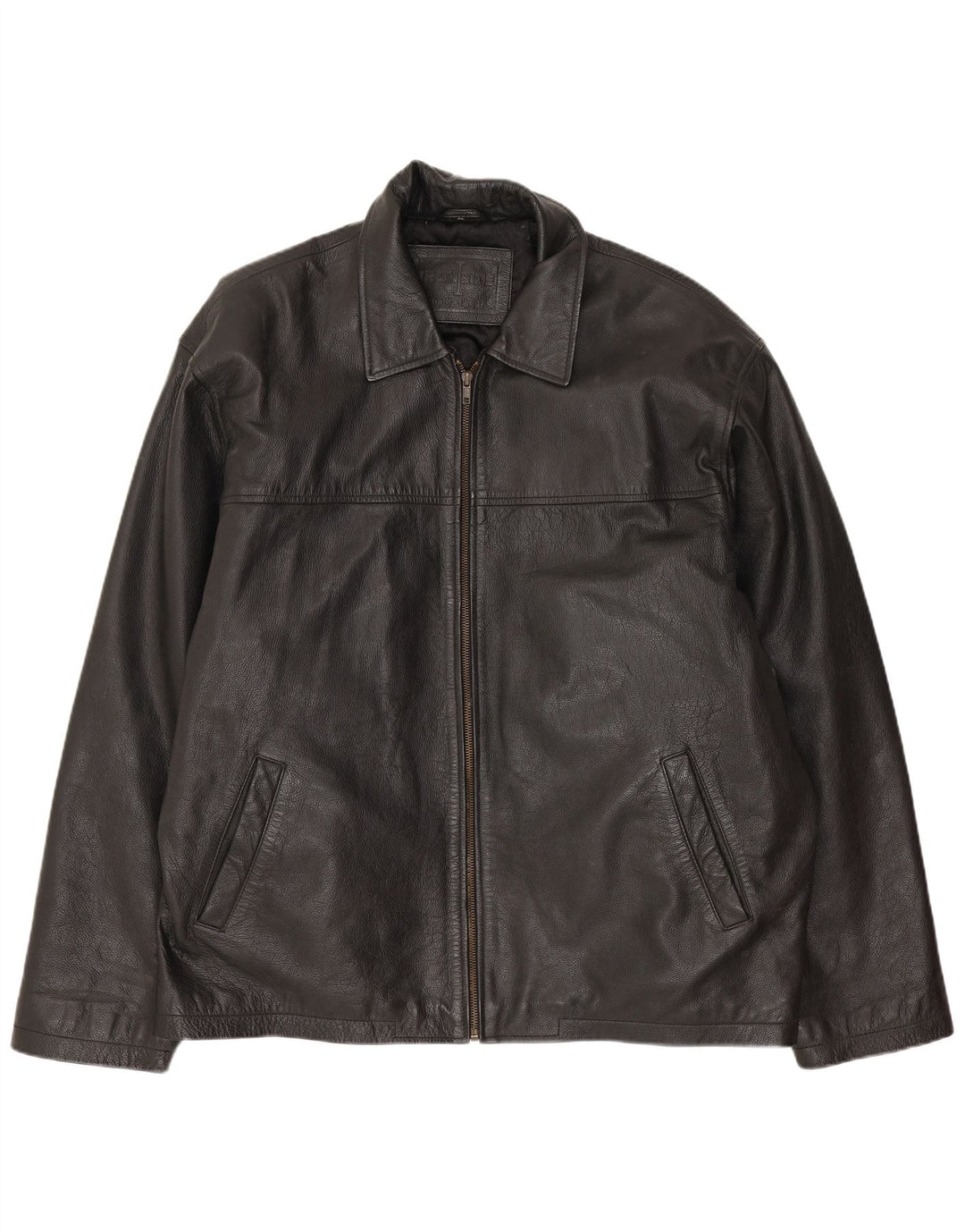 Veste en cuir homme vintage UK 42 XL Cuir noir