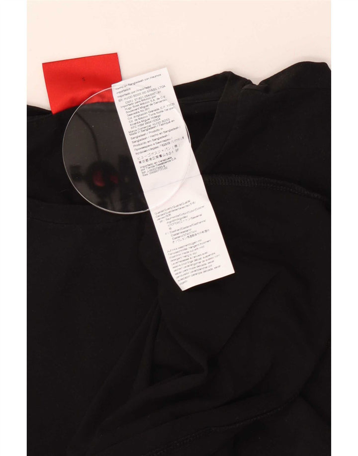 Hugo Boss Hommes T-Shirt Top Petit Noir Coton