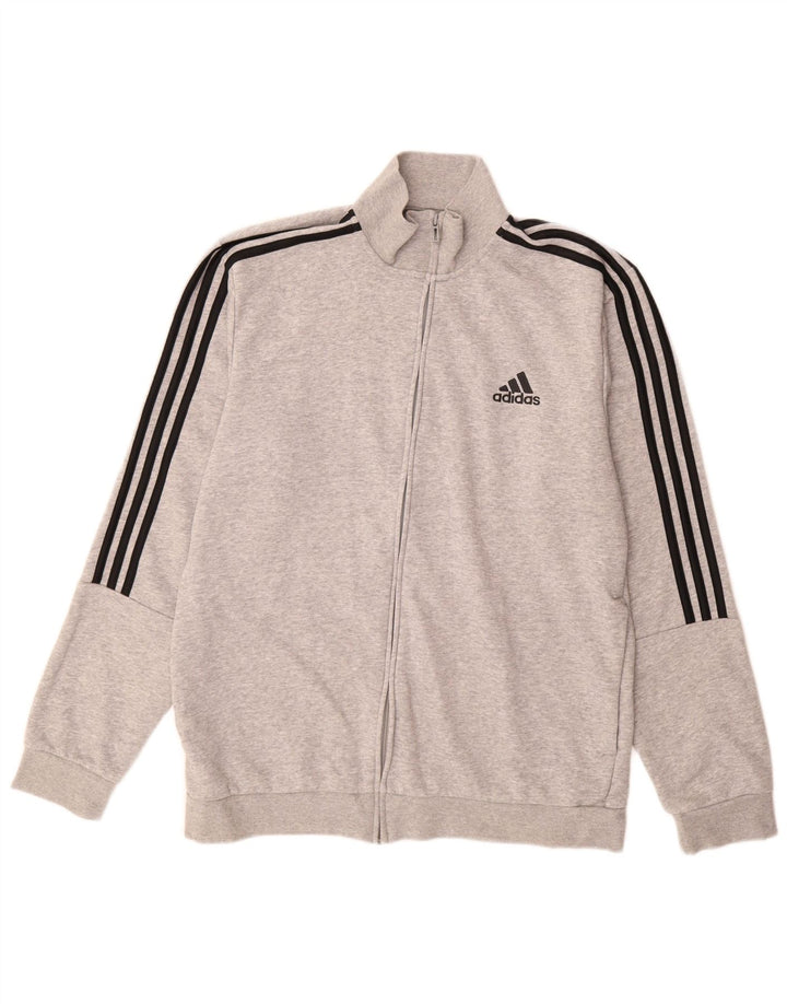 ADIDAS Veste de survêtement pour homme UK 44/46 Large Gris Coton