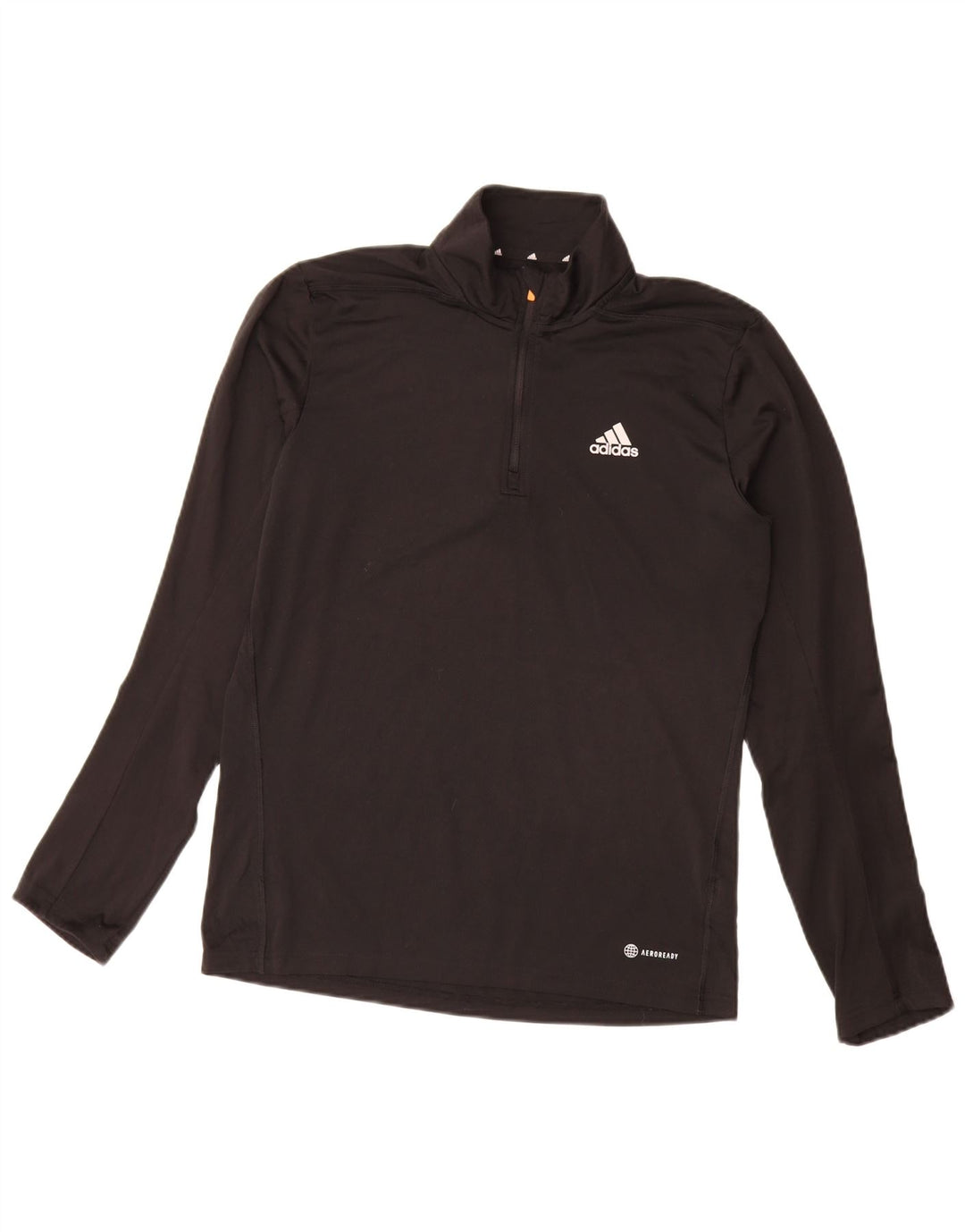 Adidas Hommes Aeroready Zip Neck Pull Survêtement Top Petit Noir Polyester